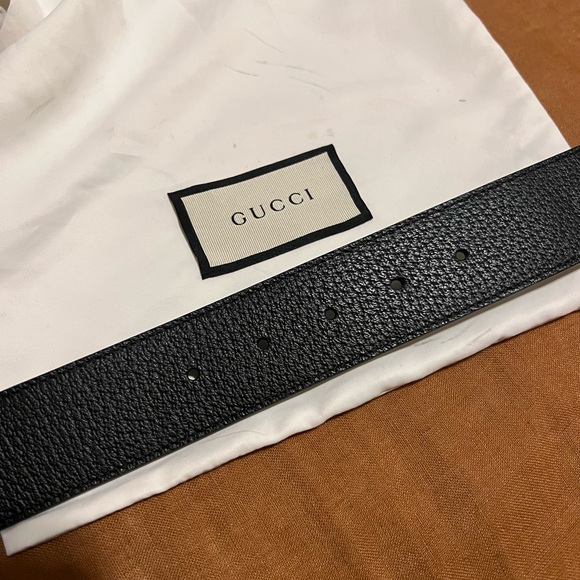 Gucci Black Belt with Gold GG Buckle main image 3